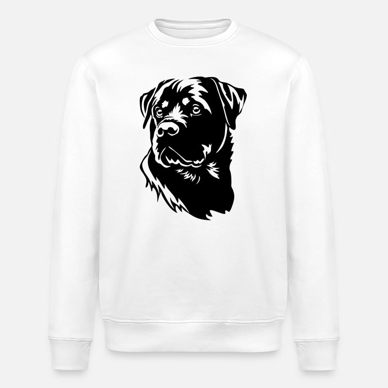 Rottweiler Kopf - Stanley/Stella Unisex Bio-Sweatshirt ROLLER - Weiß