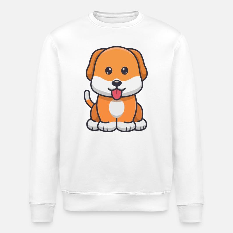 Chien mignon - Sweat bio ROLLER Stanley/Stella Unisexe - blanc
