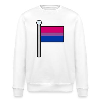 Bisexual Pride Flag  - Stanley/Stella ROLLER Unisex Organic Sweatshirt - white - Front - Nik (191cm)