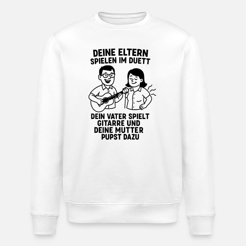 duett eltern musik - Stanley/Stella Unisex Bio-Sweatshirt ROLLER - Weiß
