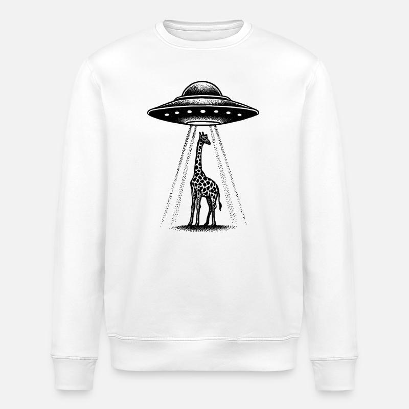 Alien Giraffe - Stanley/Stella Unisex Bio-Sweatshirt ROLLER - Weiß