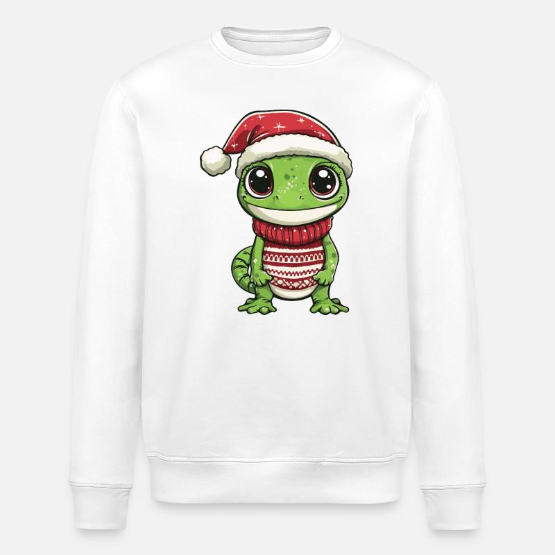 Noël de Noël Lizard - Sweat bio ROLLER Stanley/Stella Unisexe - blanc