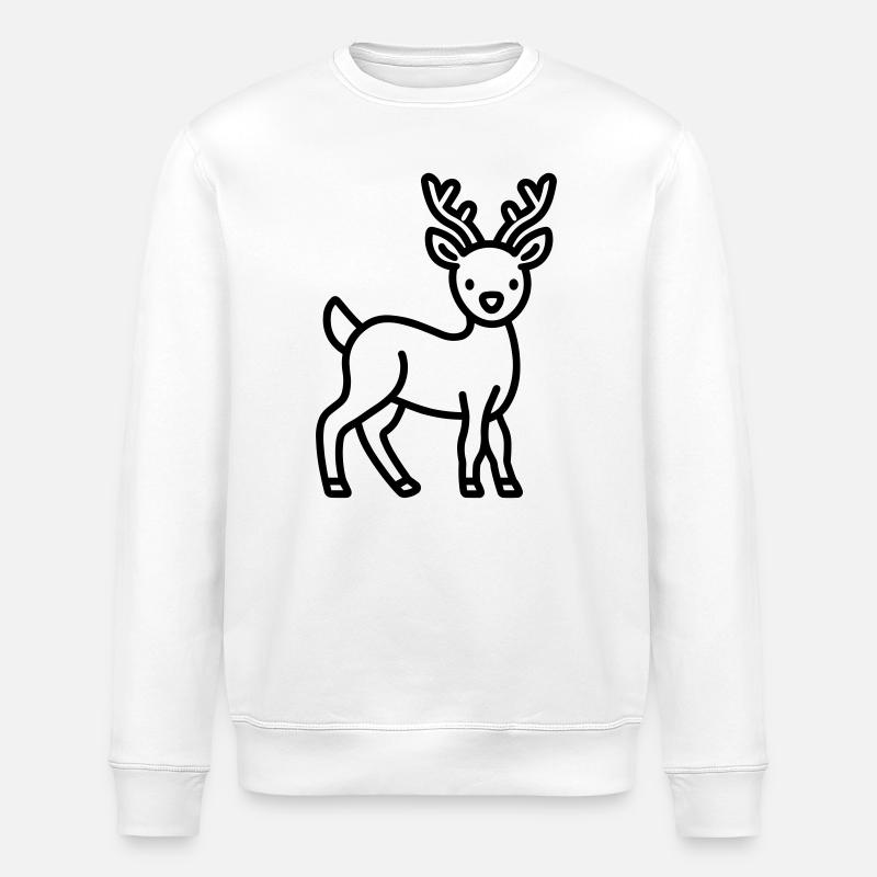 Hirsch - Stanley/Stella Unisex Bio-Sweatshirt ROLLER - Weiß