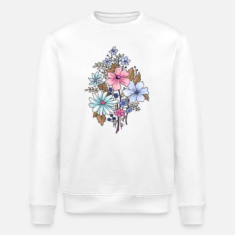 Blumen - Stanley/Stella Unisex Bio-Sweatshirt ROLLER - Weiß
