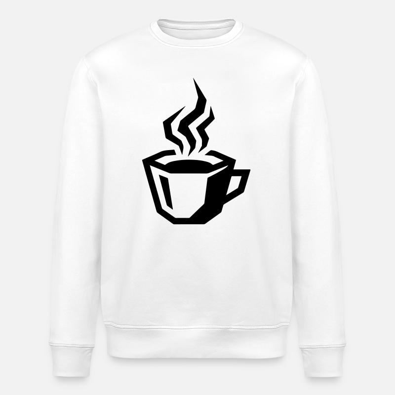 Symbole du café Café - Sweat bio ROLLER Stanley/Stella Unisexe - blanc