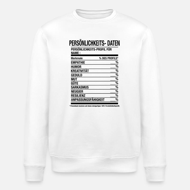 Individualisierbares Design – siehe Designdetails - Stanley/Stella Unisex Bio-Sweatshirt ROLLER - Weiß