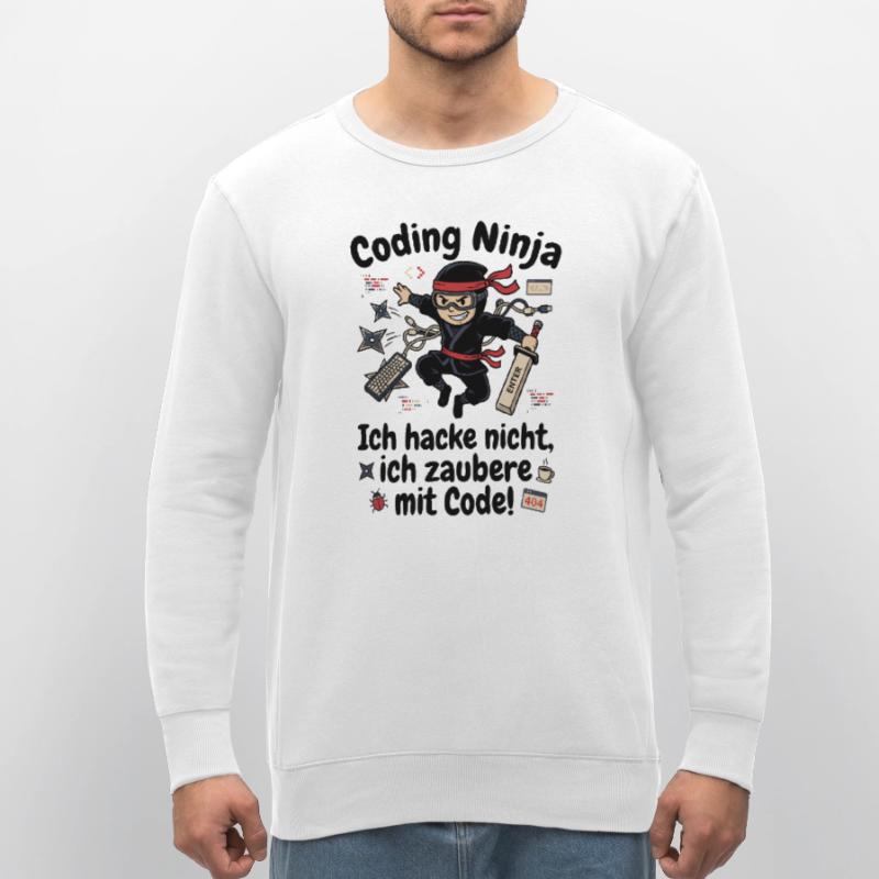 Coder Ninja Programmierer Humor Stanley/Stella Unisex Bio-Sweatshirt ROLLER