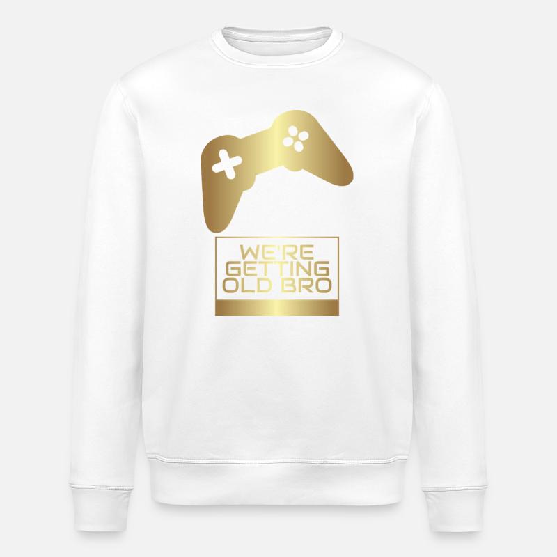 Wir werden alt, Bruder-Gamer - Stanley/Stella Unisex Bio-Sweatshirt ROLLER - Weiß