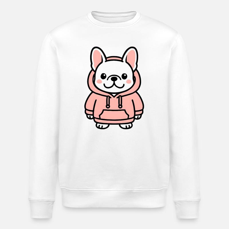 Bouledogue français - Sweat bio ROLLER Stanley/Stella Unisexe - blanc