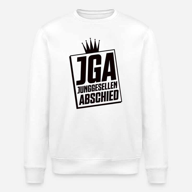junggesellenabschied_krone - Stanley/Stella Unisex Bio-Sweatshirt ROLLER - Weiß