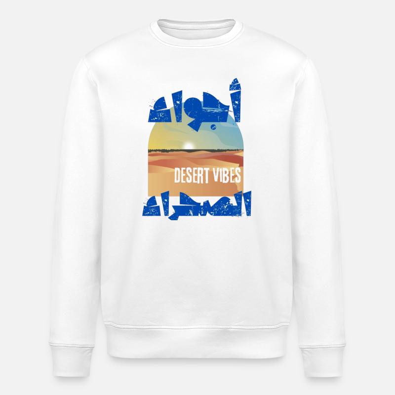 Vibes Désert Dunes et Soleil Couchant - Sweat bio ROLLER Stanley/Stella Unisexe - blanc