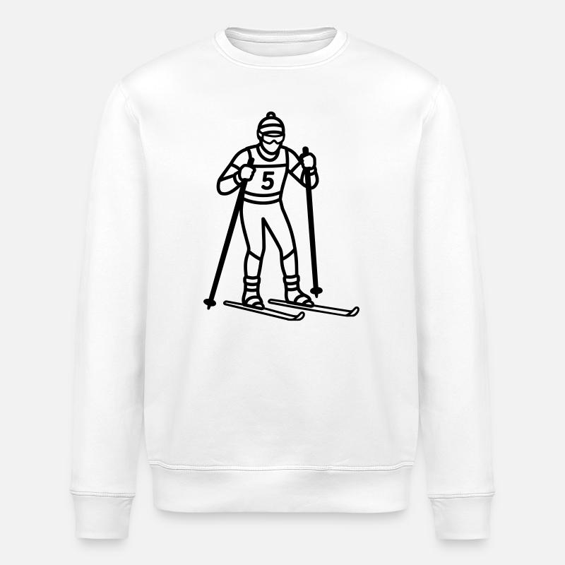 Langlauf - Stanley/Stella Unisex Bio-Sweatshirt ROLLER - Weiß