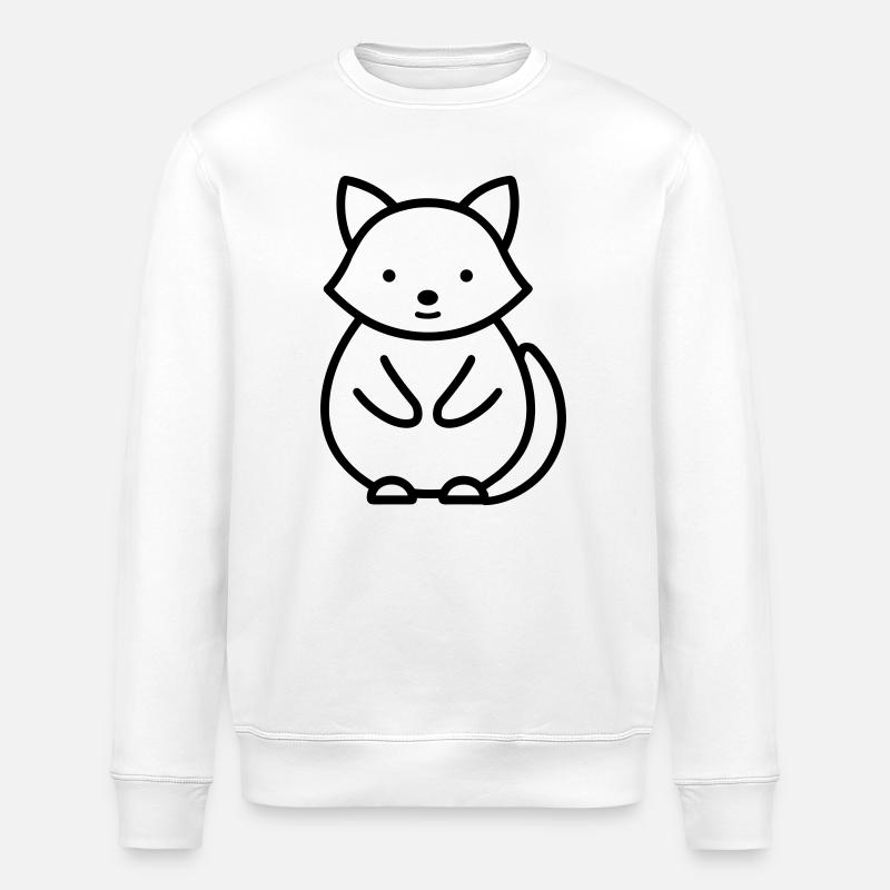 Waschbär - Stanley/Stella Unisex Bio-Sweatshirt ROLLER - Weiß