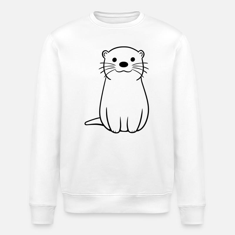 otter - Stanley/Stella ROLLER Unisex Organic Sweatshirt - white