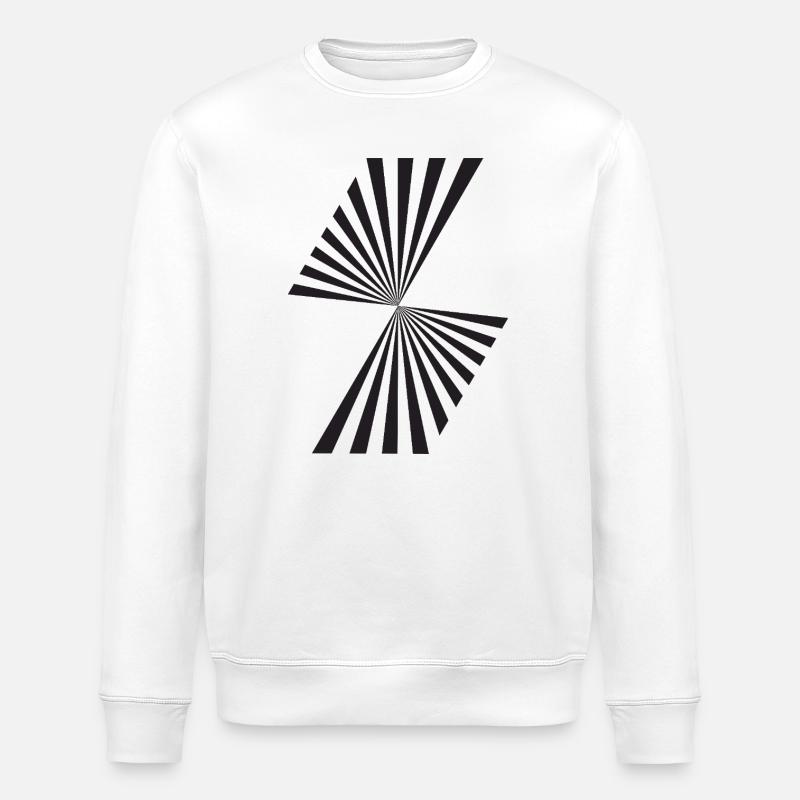 Radiale Starburst-Geometrie - Stanley/Stella Unisex Bio-Sweatshirt ROLLER - Weiß