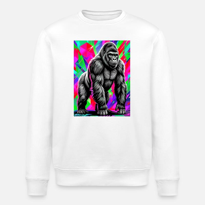 gorille - Sweat bio ROLLER Stanley/Stella Unisexe - blanc
