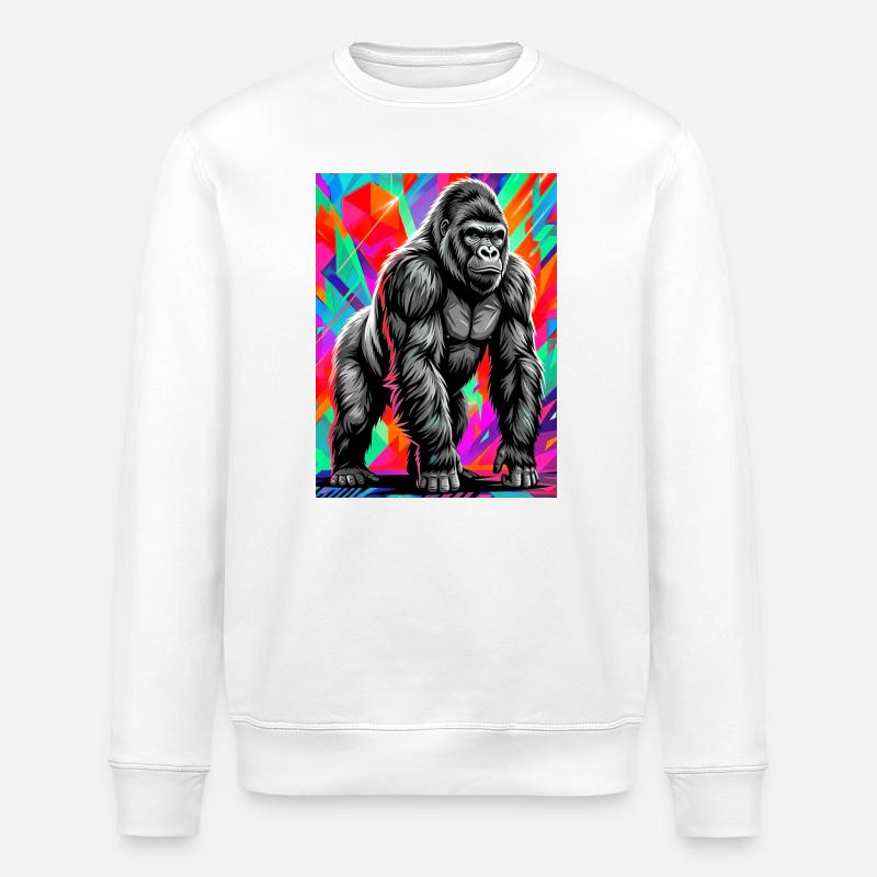 Gorilla - Stanley/Stella Unisex Bio-Sweatshirt ROLLER - Weiß