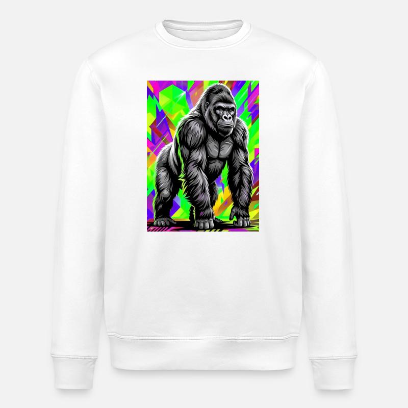Gorilla - Stanley/Stella Unisex Bio-Sweatshirt ROLLER - Weiß
