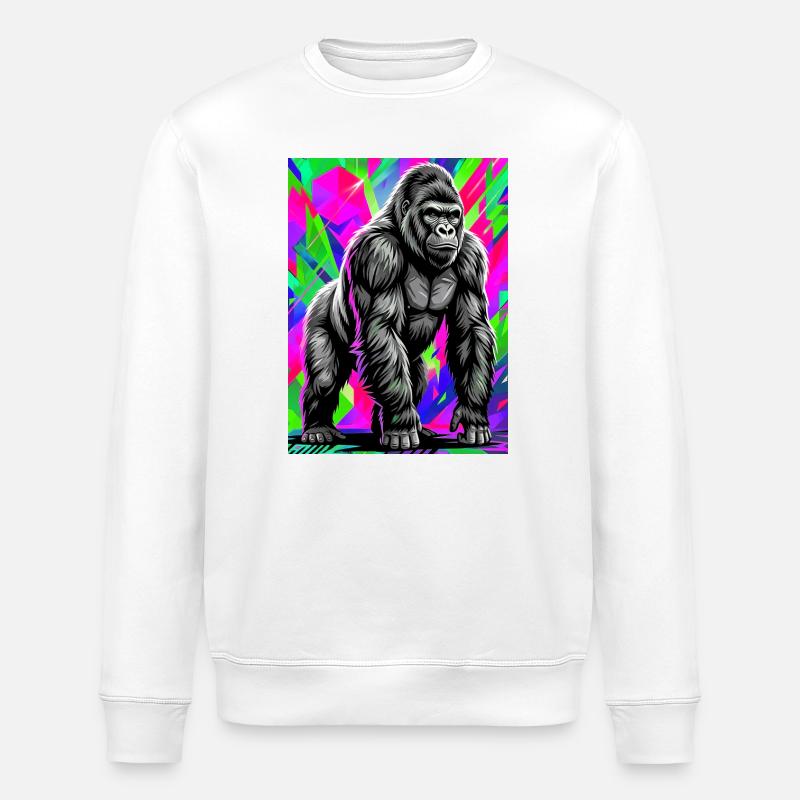 Gorilla - Stanley/Stella Unisex Bio-Sweatshirt ROLLER - Weiß