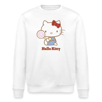 Hello Kitty Mit Einem Lollipop - Stanley/Stella Unisex Bio-Sweatshirt ROLLER - Weiß - Vorne - Nik (191cm)