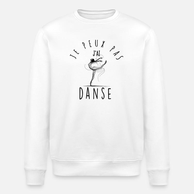 I can't, I danced. - Stanley/Stella ROLLER Unisex Organic Sweatshirt - white