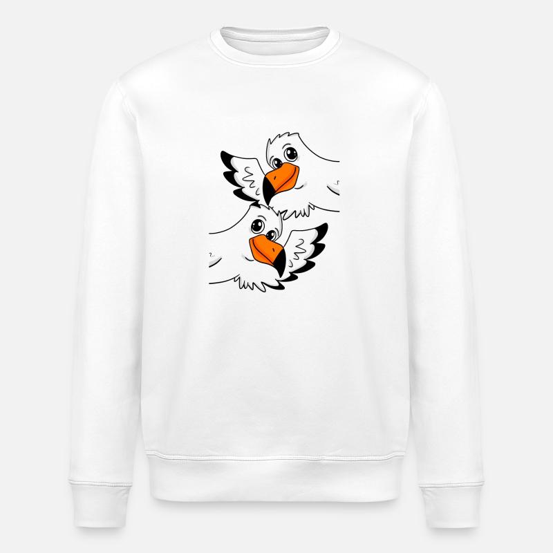 Mouette de salutation bienvenue - Sweat bio ROLLER Stanley/Stella Unisexe - blanc