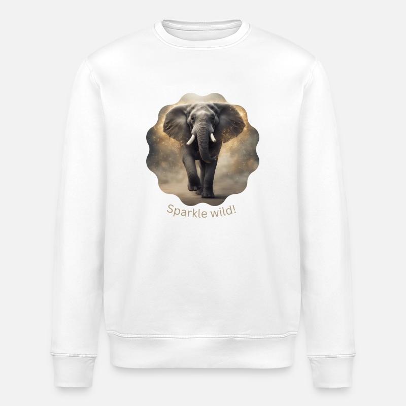 Sparkle wild 2 - Stanley/Stella Unisex Bio-Sweatshirt ROLLER - Weiß