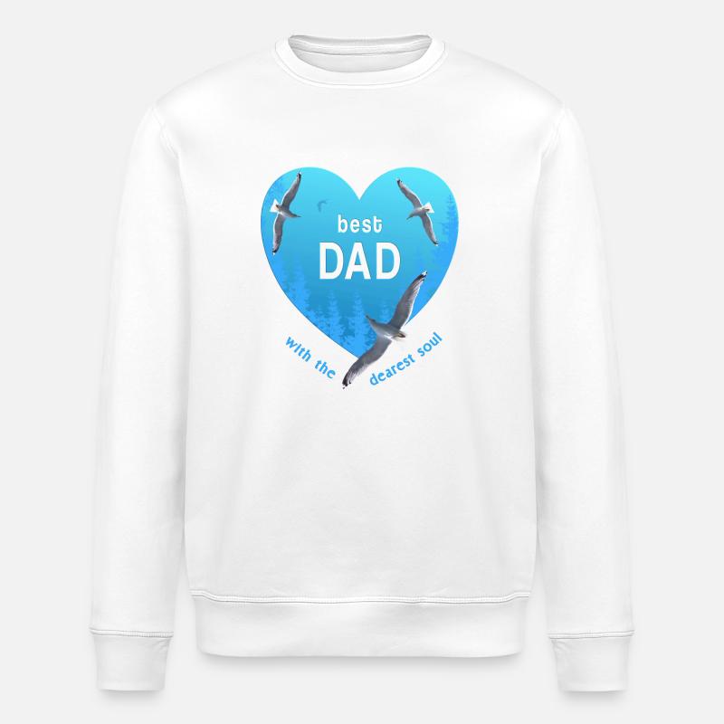 best dad daddy - Stanley/Stella Unisex Bio-Sweatshirt ROLLER - Weiß