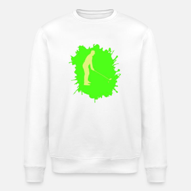 Golf Blobs - Stanley/Stella ROLLER Unisex Organic Sweatshirt - white