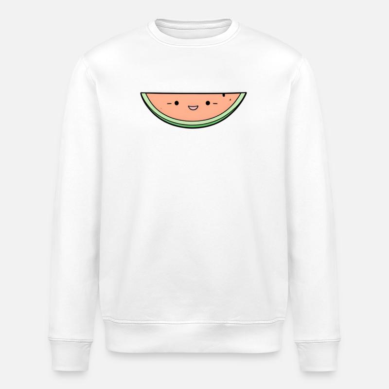 Tranche de melon de kawaï - Sweat bio ROLLER Stanley/Stella Unisexe - blanc