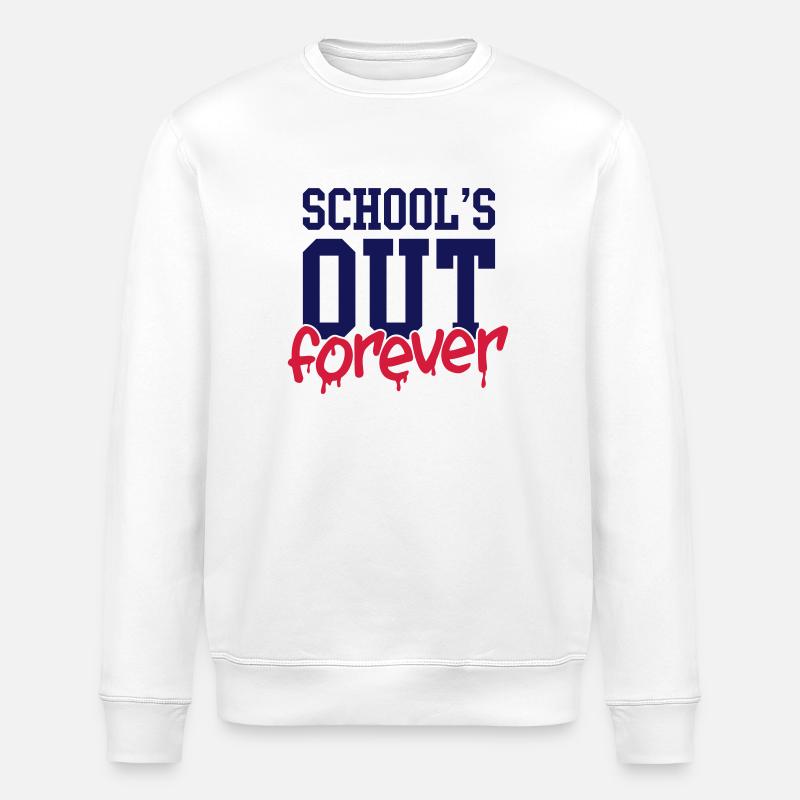school's out forever - Stanley/Stella Unisex Bio-Sweatshirt ROLLER - Weiß