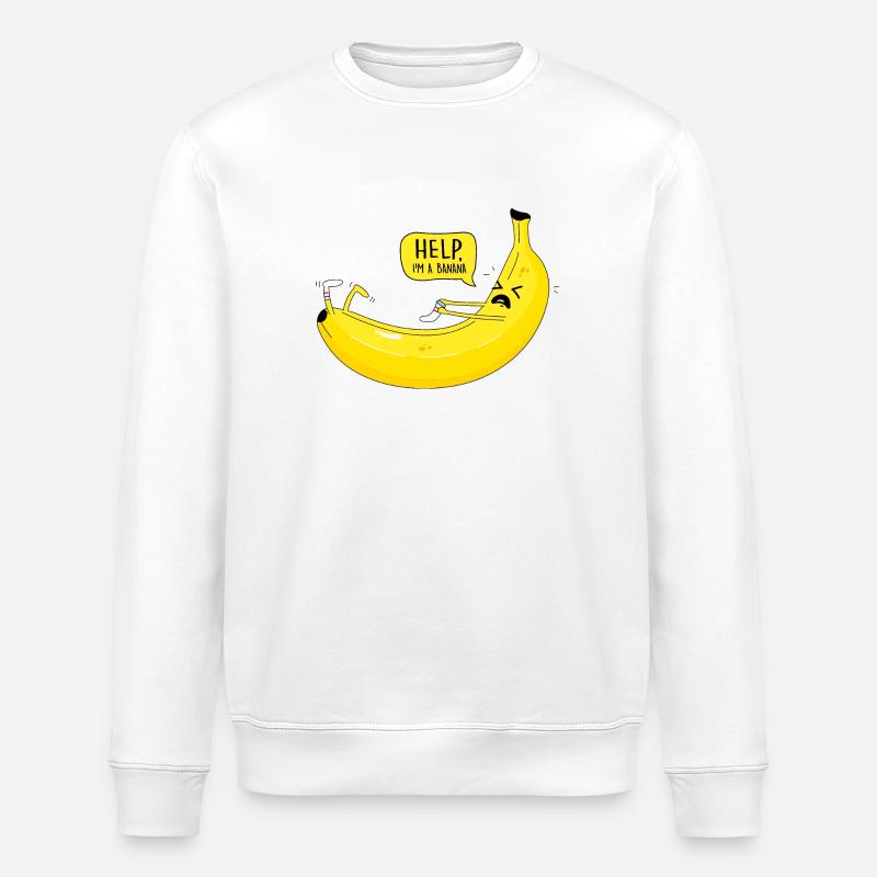 Banane et chaussette - Sweat bio ROLLER Stanley/Stella Unisexe - blanc