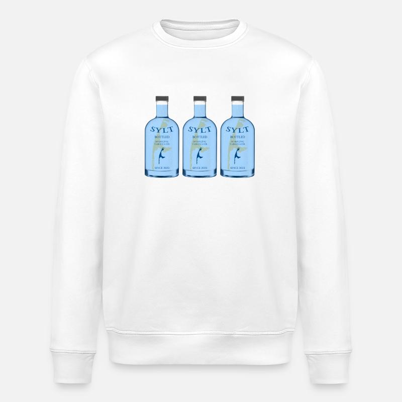 Sylt Bottled Sparkling Tablewater - Stanley/Stella Unisex Bio-Sweatshirt ROLLER - Weiß