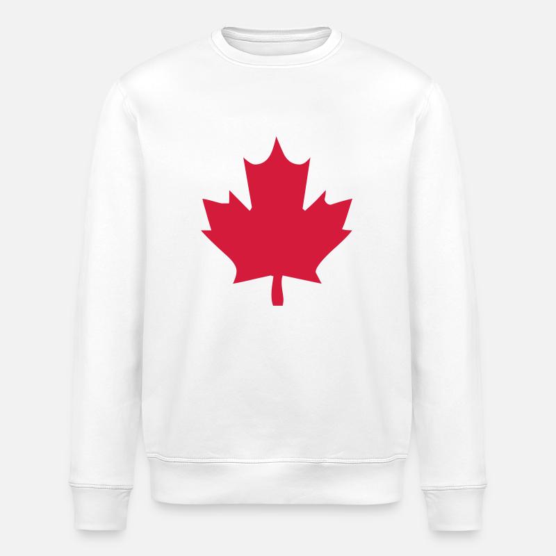 canada leaf - Stanley/Stella ROLLER Unisex Organic Sweatshirt - white