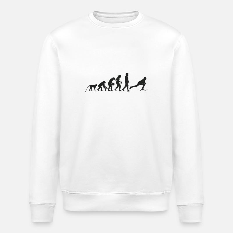 Evolution Skate - Stanley/Stella ROLLER Unisex Organic Sweatshirt - white