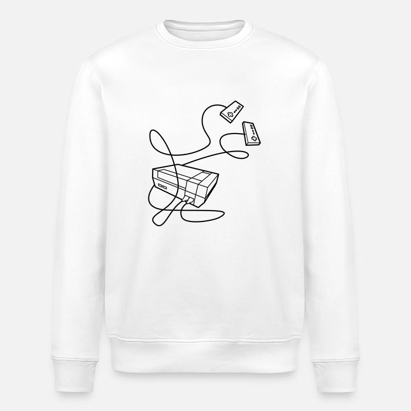 NES Console - Stanley/Stella Unisex Bio-Sweatshirt ROLLER - Weiß