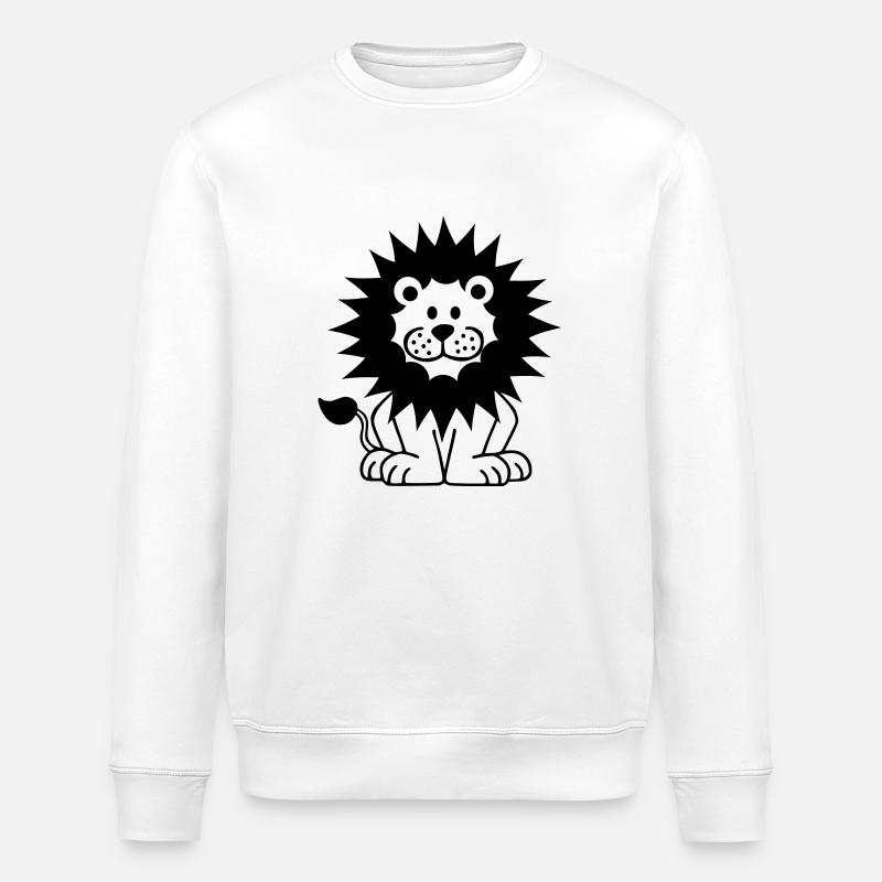 Lion - Stanley/Stella ROLLER Unisex Organic Sweatshirt - white