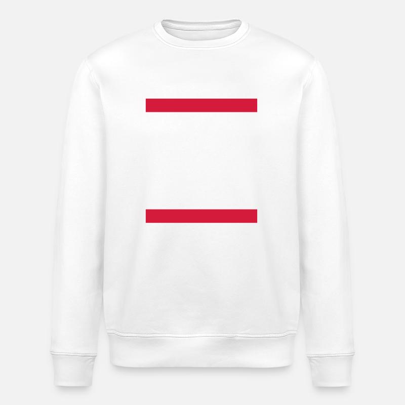 ROTE STREIFEN - Stanley/Stella Unisex Bio-Sweatshirt ROLLER - Weiß