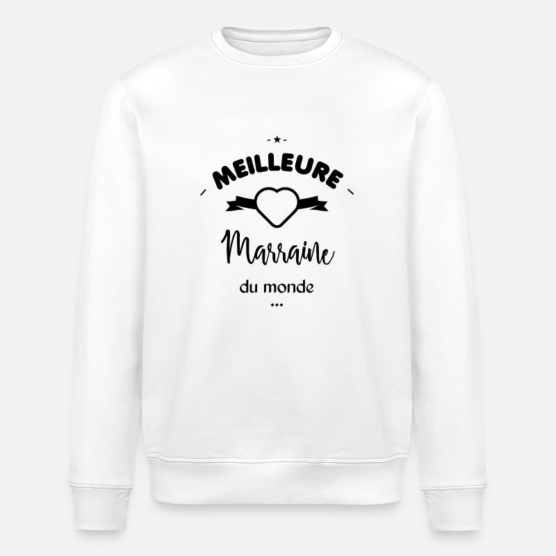 Meilleure marraine - Sweat bio ROLLER Stanley/Stella Unisexe - blanc