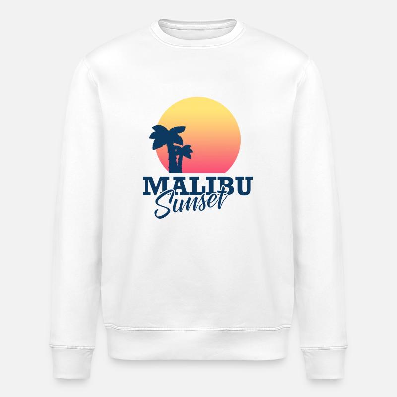 Malibu Sunset - Stanley/Stella Unisex Bio-Sweatshirt ROLLER - Weiß