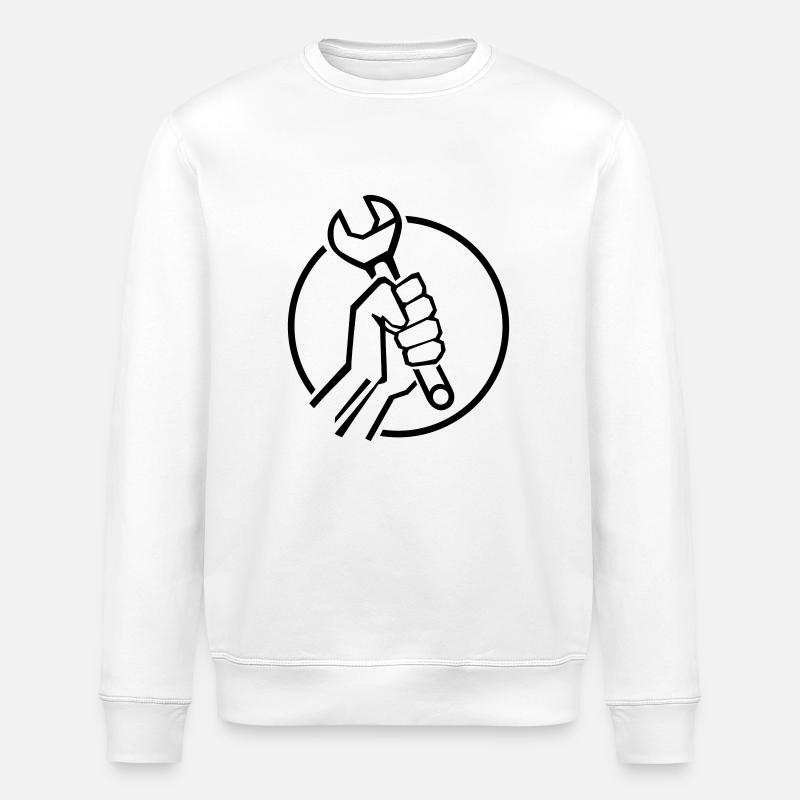 handwerker_1_f1 - Stanley/Stella Unisex Bio-Sweatshirt ROLLER - Weiß