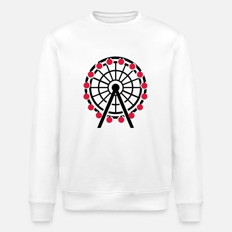 Grande roue - Sweat bio ROLLER Stanley/Stella Unisexe - blanc