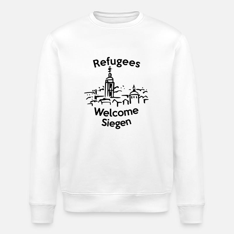Refugees Welcome Siegen - Stanley/Stella Unisex Bio-Sweatshirt ROLLER - Weiß