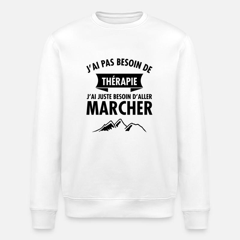 Thérapie - Marcher - Sweat bio ROLLER Stanley/Stella Unisexe - blanc