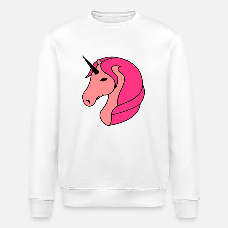 unicorn_02 - Stanley/Stella Unisex Bio-Sweatshirt ROLLER - Weiß