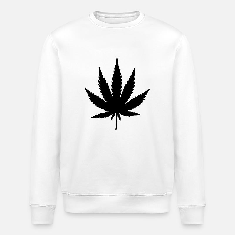 weed leaf design - Stanley/Stella Unisex Bio-Sweatshirt ROLLER - Weiß