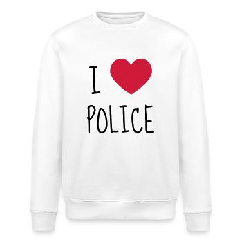 Polizei / Polizist / Police / Sicherheit - Stanley/Stella Unisex Bio-Sweatshirt ROLLER - Weiß - Vorne - Nik (191cm)