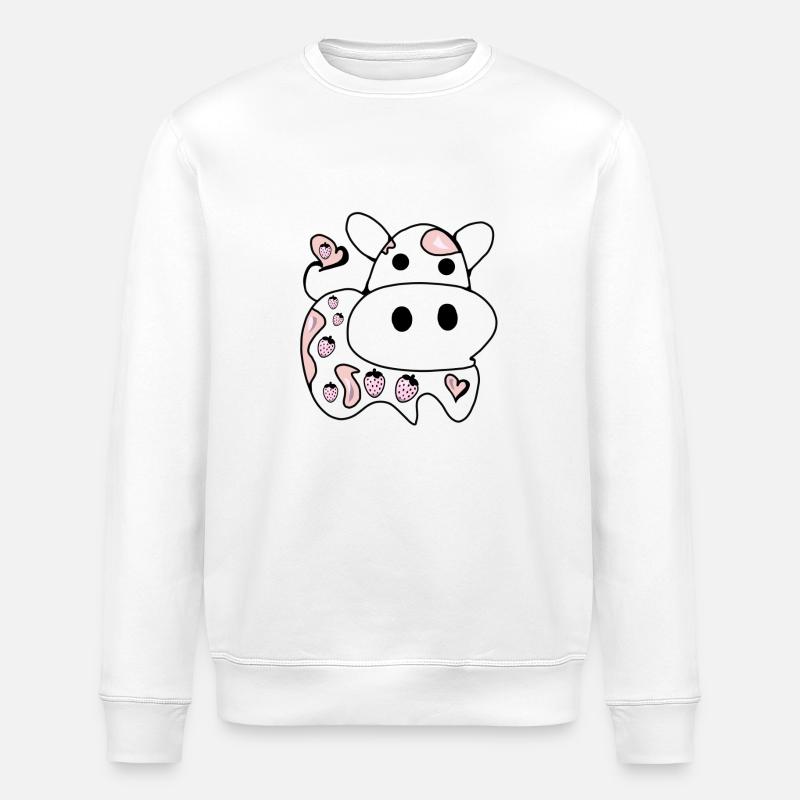 Linienzeichnung - Kuh - Stanley/Stella Unisex Bio-Sweatshirt ROLLER - Weiß