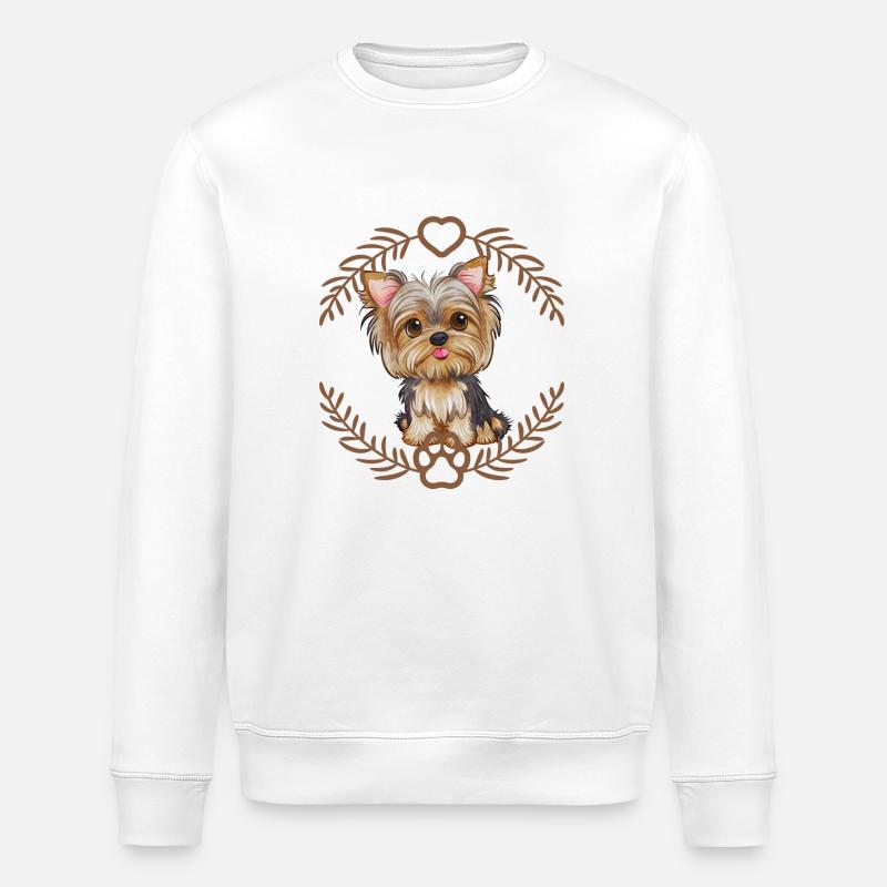 Yorkshire Terrier - Sweat bio ROLLER Stanley/Stella Unisexe - blanc