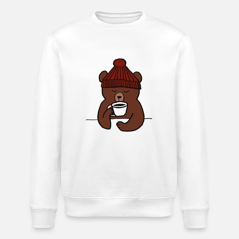 Temp for Coffee - Stanley/Stella ROLLER Unisex Organic Sweatshirt - white